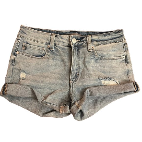 Just USA Pants - Just USA Light Wash Distressed Jean Shorts